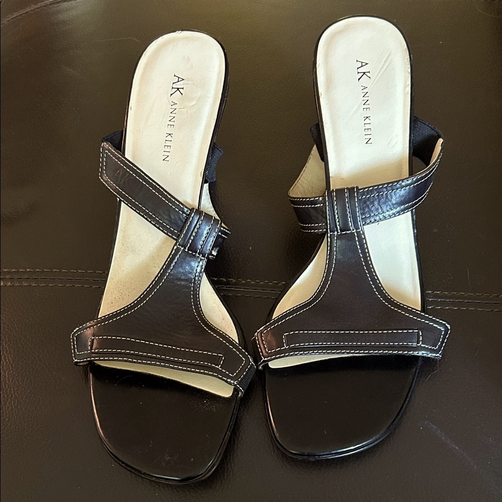 Anne Klein Black Strappy Sandals